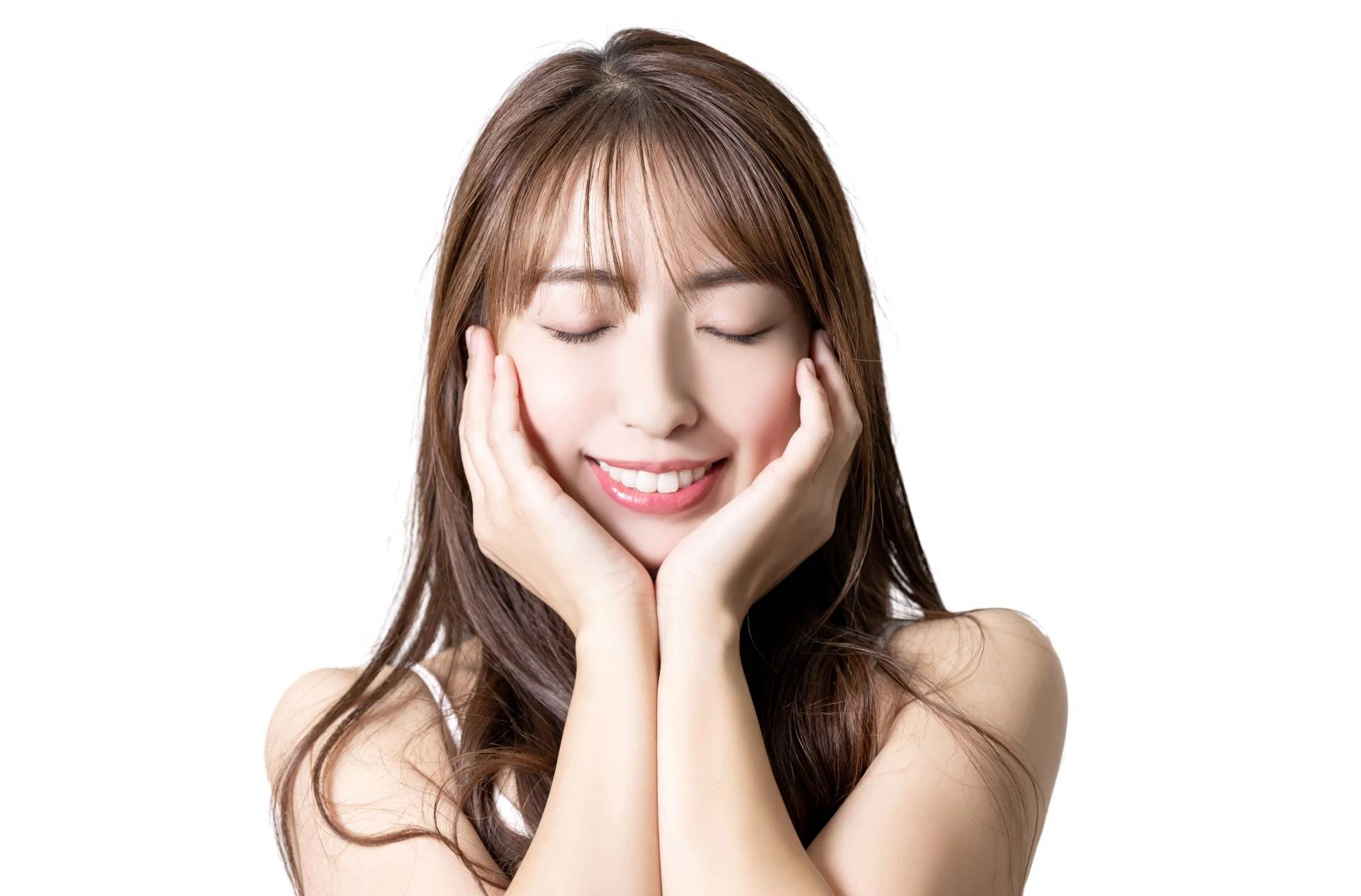 琉球温熱療法でリフレッシュした女性の笑顔